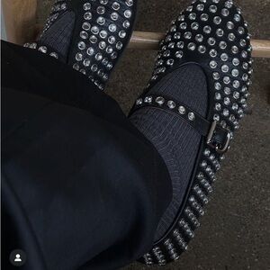 Jeweled rhinestone ballet flats